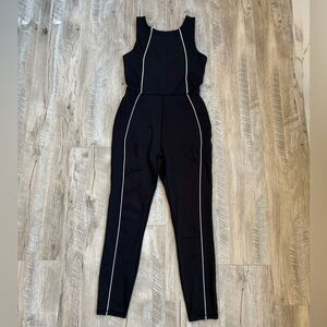 Move Theology Black Jumpsuit with White Accents
